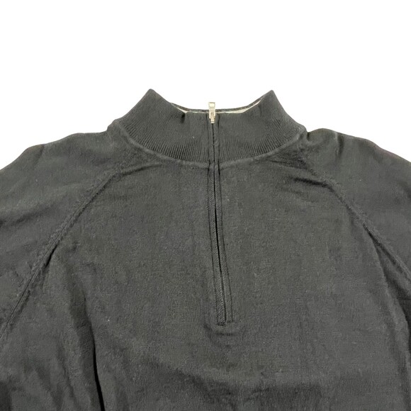 Ping Men's Black 100% Merino Wool Sensorwarm 1/4 Zip Sweater Jumper Golf Sz M - Picture 4 of 14